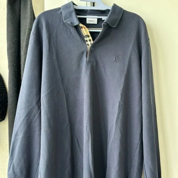 Burberry Long-sleeve Polo Pique - Picture 1 of 4